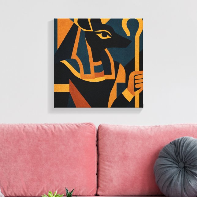 Anubis Modern Abstract Canvas Art (Insitu(LivingRoom))