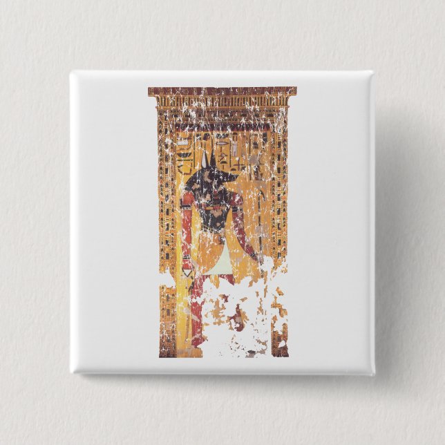 Anubis-Nefertari 2 Inch Square Button (Front)