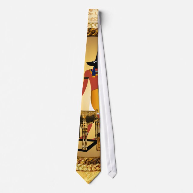 Anubis on golden background tie (Front)