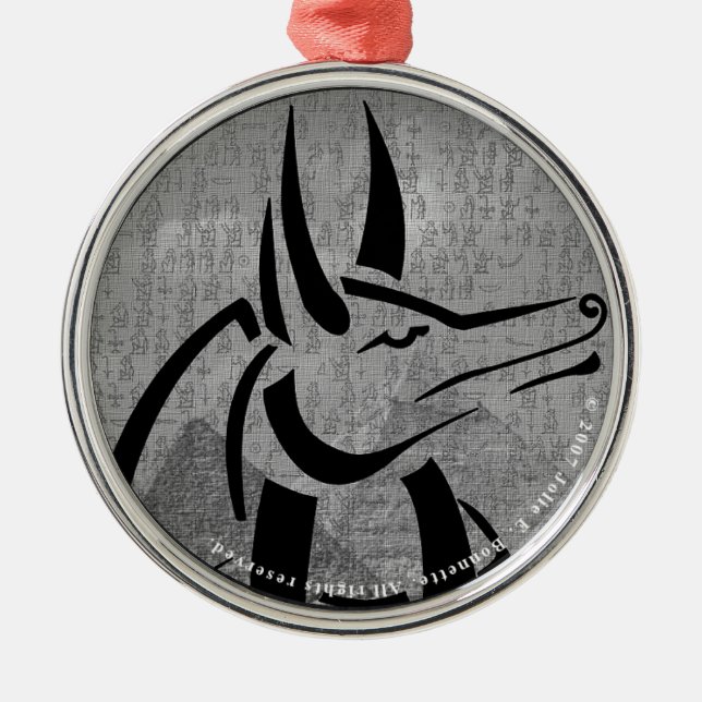 Anubis Premium Round Ornament (Front)