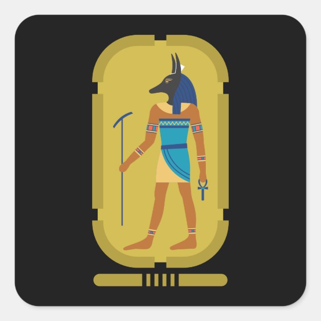 Anubis Square Sticker (Front)
