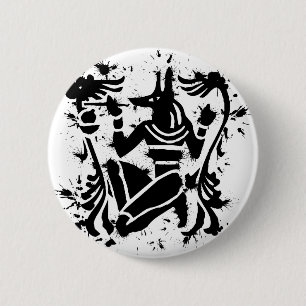 ANUBIS STAMP 2 INCH ROUND BUTTON