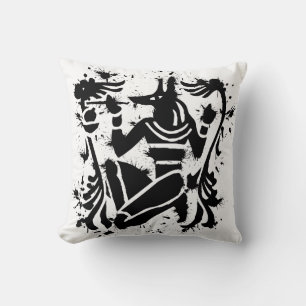 Anubis Stamp Throw Pillow