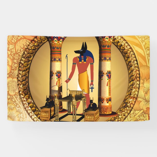 Anubis, the egyptian god banner (Horizontal)