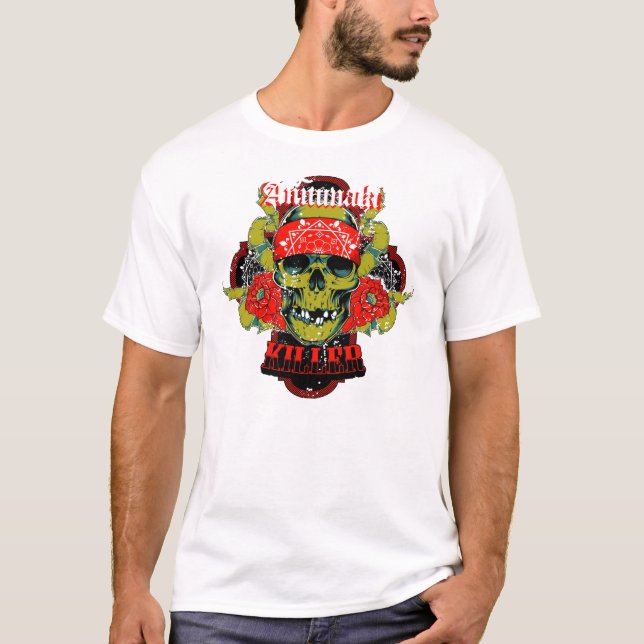 Anunnaki Custom "Killer Skull" Premium Black Tee (Front)