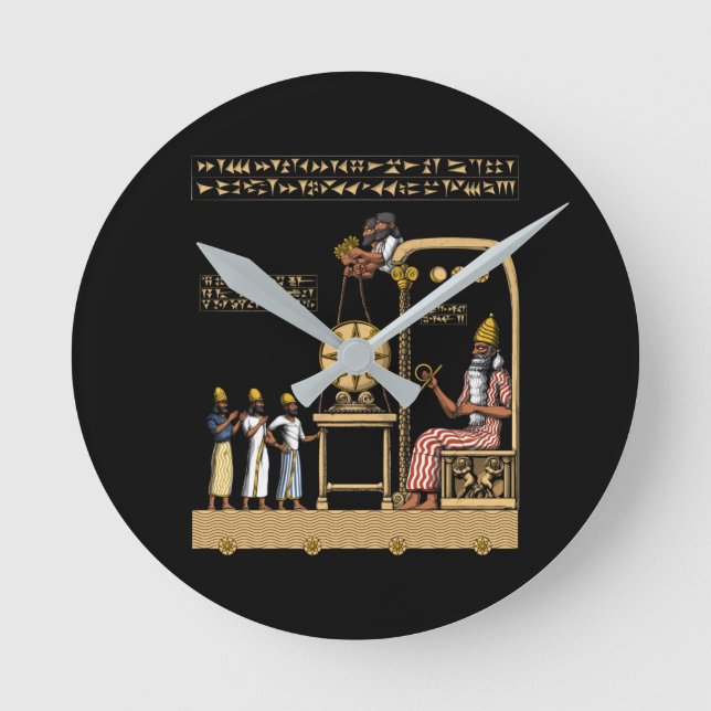 Anunnaki Gods Round Clock (Front)