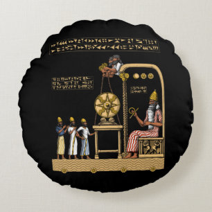 Anunnaki Gods Round Pillow