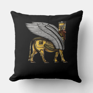 Anunnaki Guardian Alien Ancient Sumerian God Throw Pillow