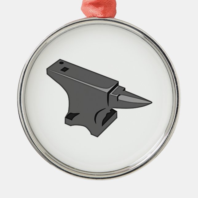 Anvil Metal Ornament (Front)