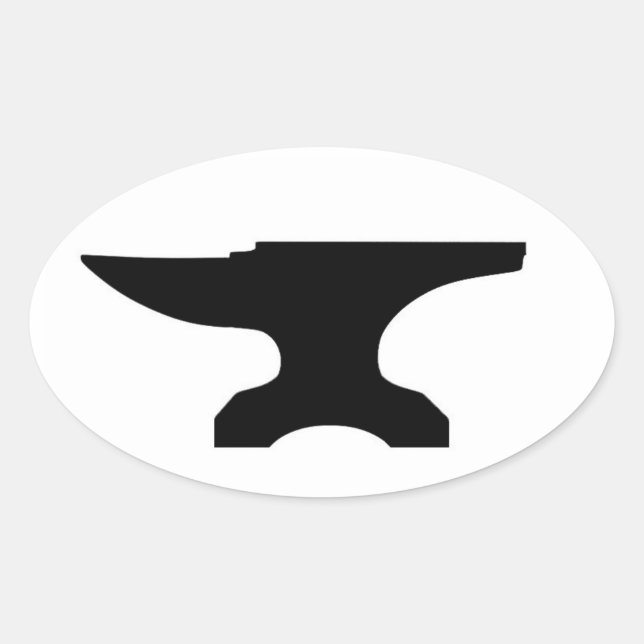Anvil Oval Sticker (Front)