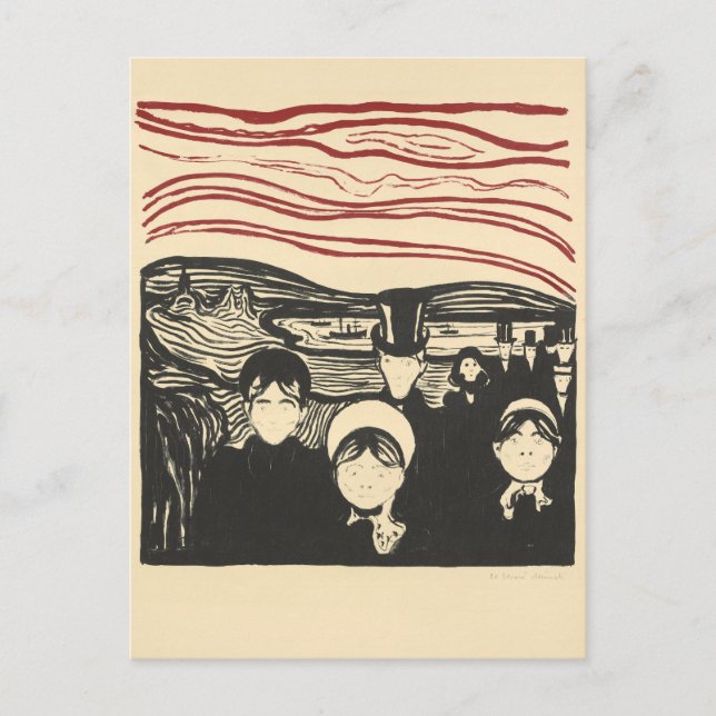 Anxiety by Munch Postcard (Front)