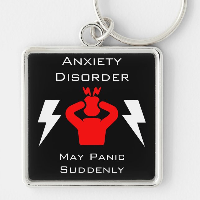 Anxiety Disorder Alert Keychain (Front)