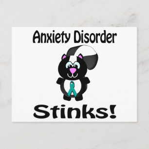 Anxiety Disorder Stinks Skunk Awareness Design Postcard