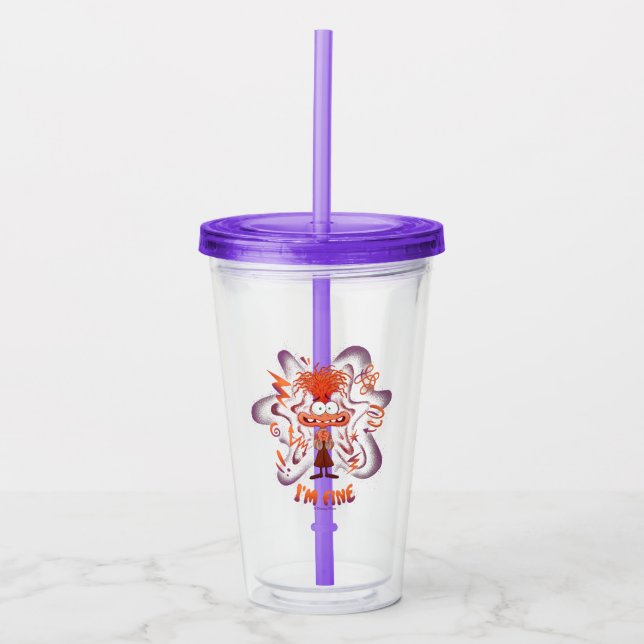 Anxiety "I'm Fine" Acrylic Tumbler (Front)