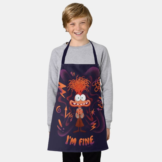 Anxiety "I'm Fine" Apron (Worn)