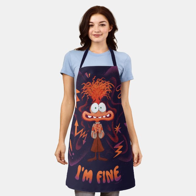 Anxiety "I'm Fine" Apron (Worn)