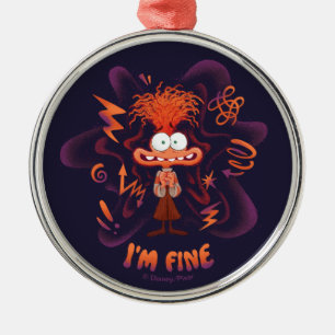 Anxiety "I'm Fine" Metal Ornament