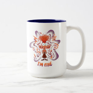 Anxiety "I'm Fine" Two-Tone Coffee Mug