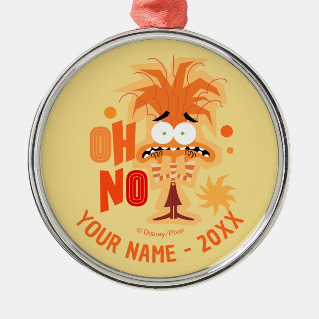 Anxiety "Oh No" Metal Ornament (Front)