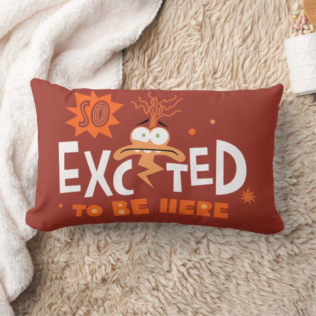 Anxiety "So Excited To Be Here" Lumbar Pillow (Blanket)
