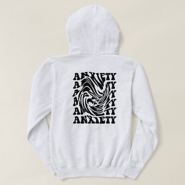"Anxiety Swirl" Optical Illusion Hoodie –  (Design Back)