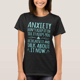 Anxiety Talk About It Ptsd Awareness Ribbon Suppor T-Shirt