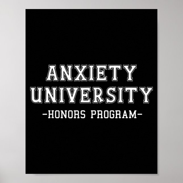 Anxiety University Honours Program Poster (Front)