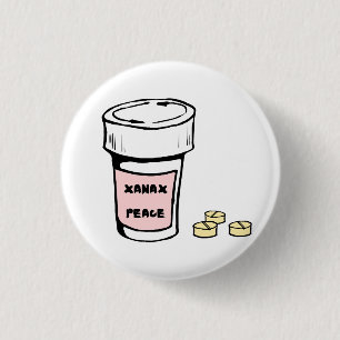 anxiety xanax peace 1 inch round button