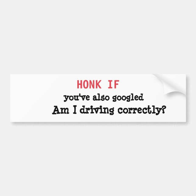 Anxious Driver Confession-Relatable Driving Humour Bumper Sticker (Front)