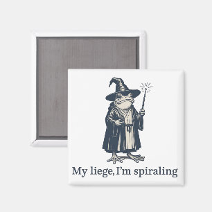 Anxious Frog Wizard Funny ADHD Neurodiversity Magnet