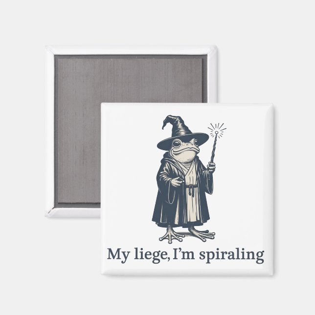 Anxious Frog Wizard Funny ADHD Neurodiversity  Magnet (Front/Back)