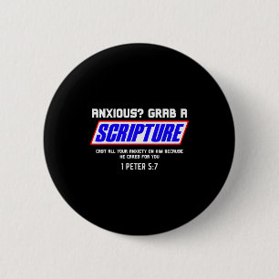 Anxious_ Grab Scripture Christian Mental Health Bi 2 Inch Round Button