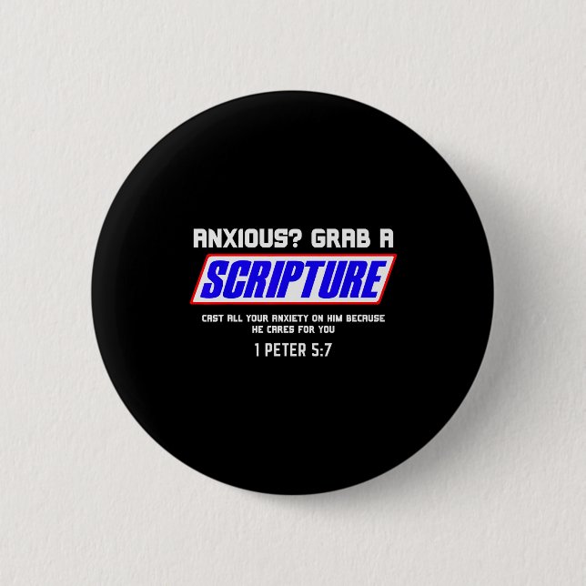 Anxious_ Grab Scripture Christian Mental Health Bi 2 Inch Round Button (Front)