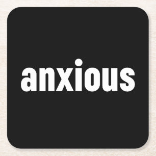 Anxious Square Paper Coaster