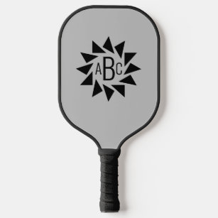 Any 3 Initial Letter Monogram Geometric Triangles Pickleball Paddle