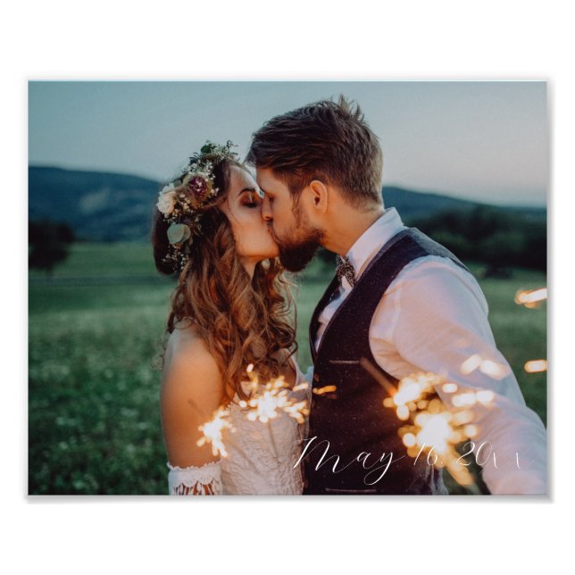 Any 8x10 Personalized Dated Photo Print (Front)