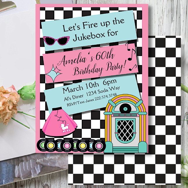 Any Age, 1950's Diner Birthday Invitation (Creator Uploaded)