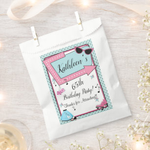Any Age, 1950's Retro Birthday Favour Bag