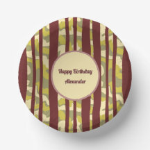 Any Age Adult Birthday Camo Stripes Pattern