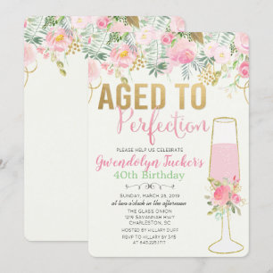 ANY AGE - Aged to Perfection Birthday Invitation