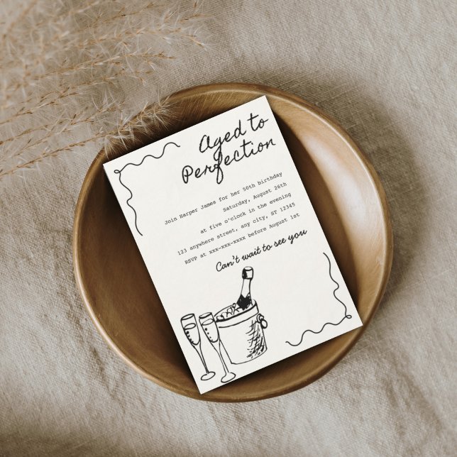 Any age, aged to perfection birthday  invitation (Creator Uploaded)