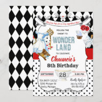 ANY AGE - Alice in Wonderland Birthday Invitation
