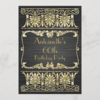 Any Age Birthday Art Deco Greek Arabesque