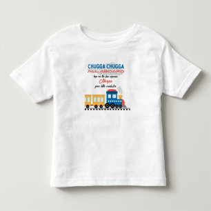 Any Age Birthday Colourful Cartoon Train Toddler T-shirt