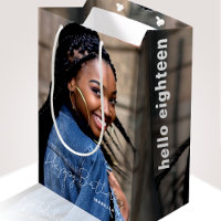 Any Age Birthday Trendy Personalized Photo Medium