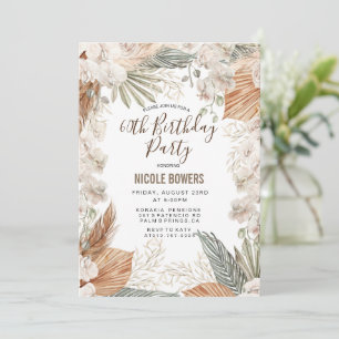 ANY AGE - Boho Floral  Birthday Invitation