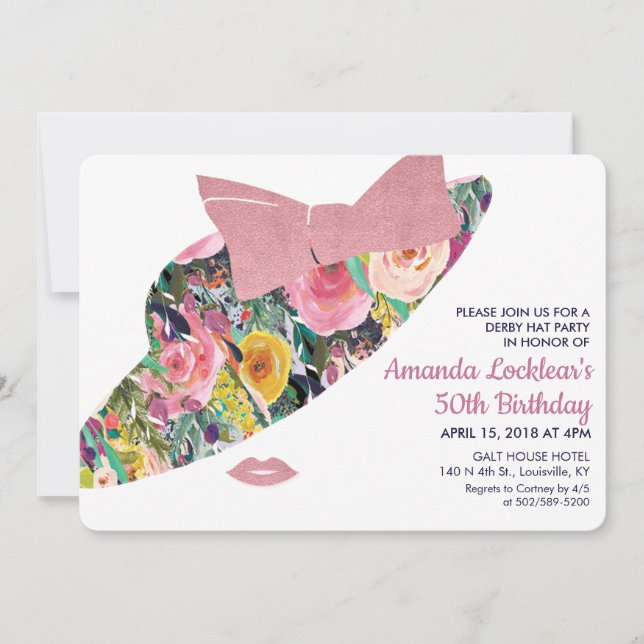 ANY AGE - Derby Birthday Party Invitation (Front)