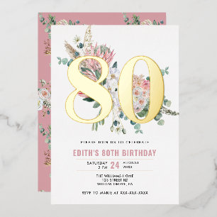 Any Age Elegant Modern Dusty Rose Floral