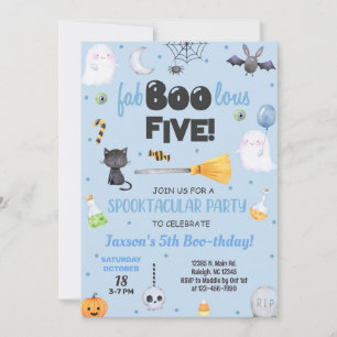 ANY AGE fa-boo-lous Halloween boy boo-thday invite