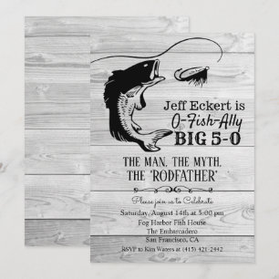 ANY AGE - Fishing Birthday Invitation